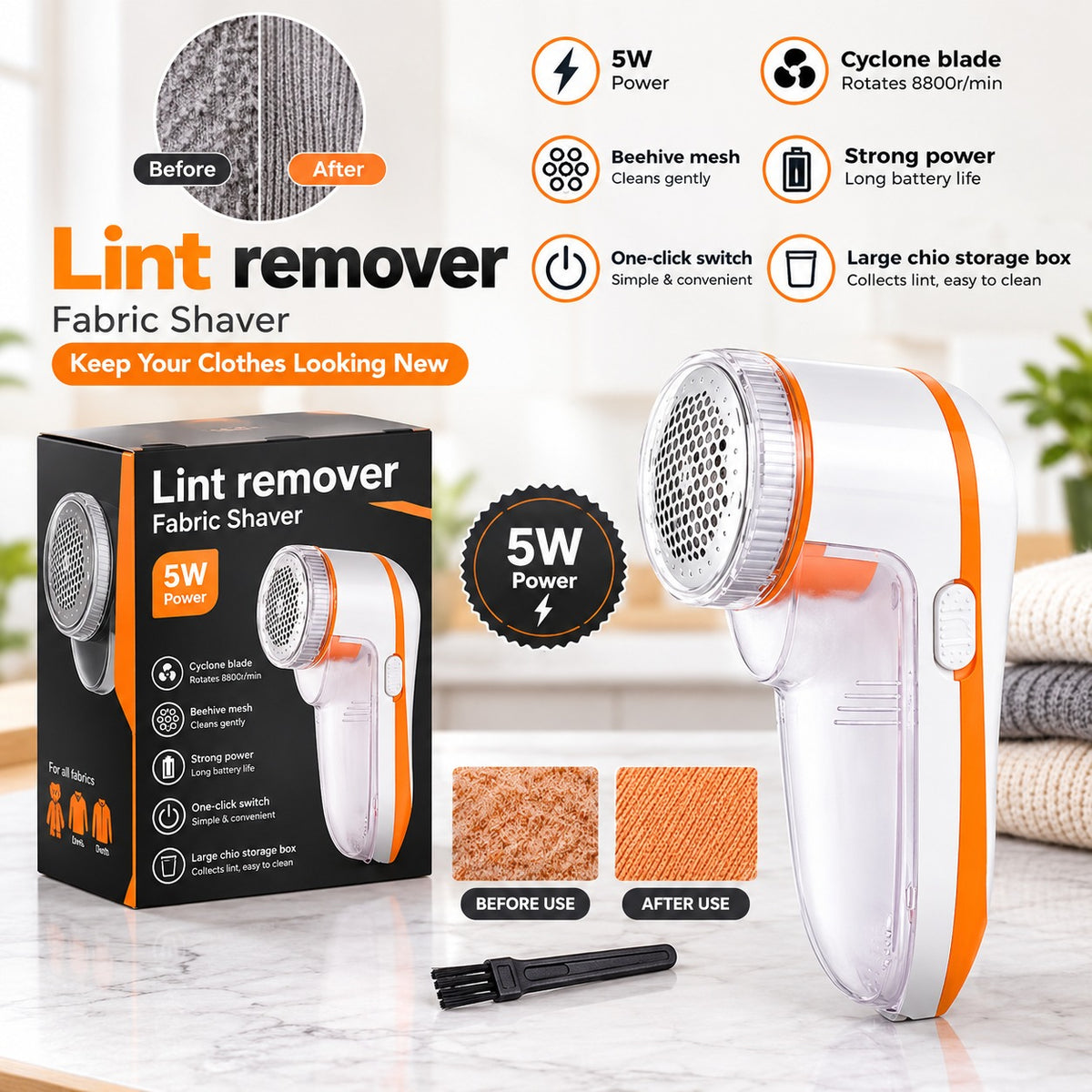 5W Electric Lint Remover & Fabric Shaver